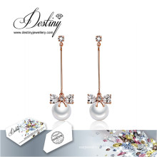 Destin bijoux cristaux de Swarovski boucles d’oreilles longues boucles d’oreilles perles